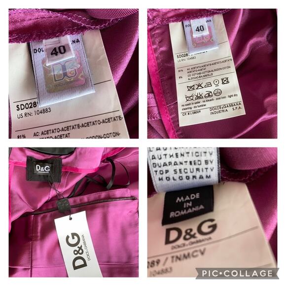 D&G Dolce & Gabbana Satin & Velvet Dress (IT 40 / US 4) - Picture 8 of 15